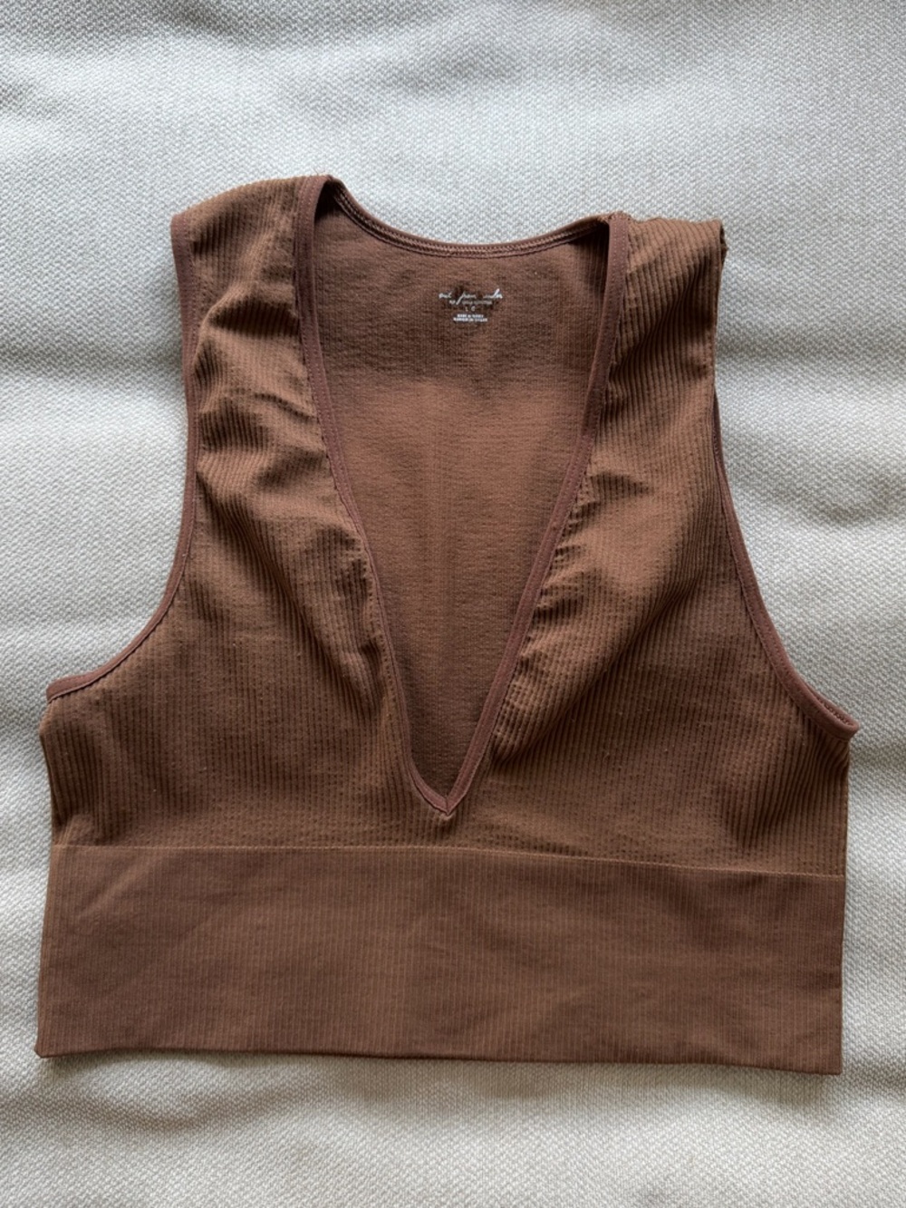 Urban Outfitters Brown Ribbed Tank Top